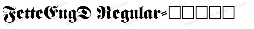 FetteEngD Regular字体转换